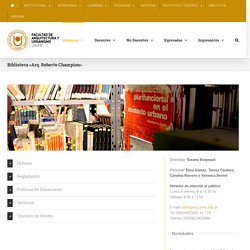 Biblioteca «Arq. Roberto Champion» – FAU – UNNE