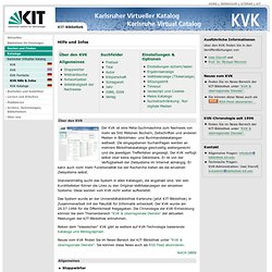 KVK, Karlsruher Virtueller Katalog - Deutsch