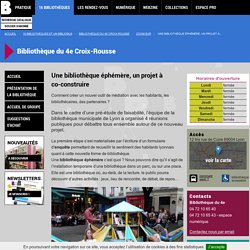 Une bibliothèque éphémère, un projet à co-construire