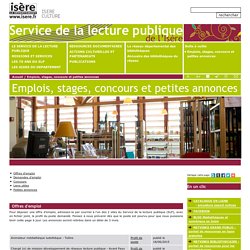 Bourses à l'emploi - Bibliothèque départementale