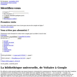 La bibliothèque universelle, de Voltaire à Google, par Robert Da