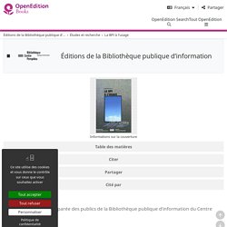 La BPI à l’usage - Éditions de la Bibliothèque publique d’information