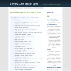 Des livres audio gratuits proposés par littérature audio.com