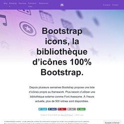 Bootstrap icons, la bibliothèque d'icônes 100% Bootstrap. - MonBootstrap