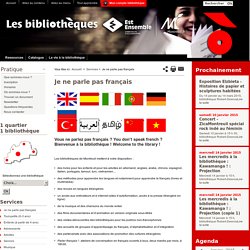 Bibliothèque de Montreuil : Je ne parle pas français