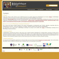 Bibliothèque Numérique du Limousin