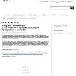 Éduquer à l’esprit critique - Bibliothèque publique d'information - Centre Pompidou (professionnels)