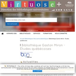 Bibliothèque Gaston Miron - Études québécoises