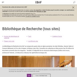 Bibliothèque de Recherche (tous sites)