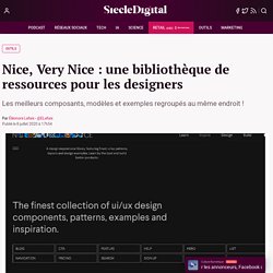 Nice, Very Nice : une bibliothèque de ressources pour les designers