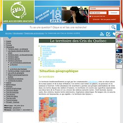 Site Allô Prof-Le territoire des Cris du Québec