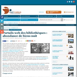 Portails web des bibliothèques : abondance de biens nuit