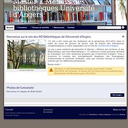 Master 2 Métiers des bibliothèques Université d'Angers » Site des étudiants du master