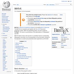 BibTeX