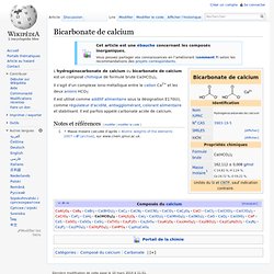 Bicarbonate de calcium