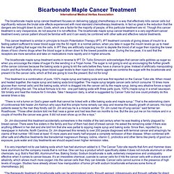 Bicarbonate Maple Cancer Treatment