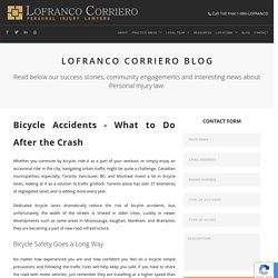 Bicycle Accidents: What are the Steps After a Bicycle Crash