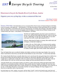 Bicycle the Danube River Bike Route