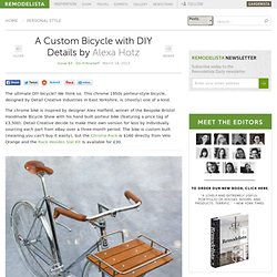 A Custom Bicycle with DIY Details