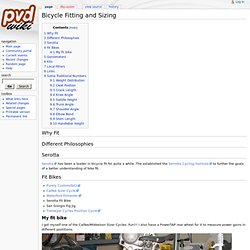 Bicycle Fitting and Sizing - Pvdwiki