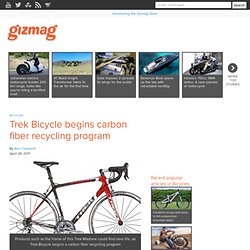 Trek Bicycle begins carbon fiber recycling program