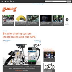 Bicycle-sharing system incorporates app and GPS