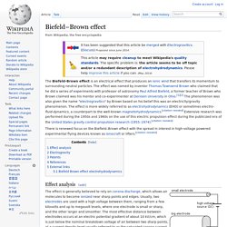 Biefeld–Brown effect
