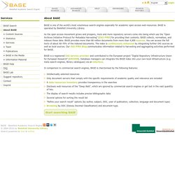 BASE : moteur de recherche de ressources en open access
