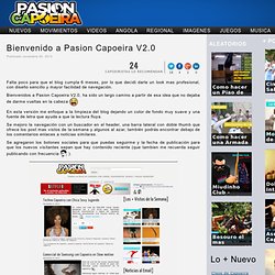 Bienvenido a Pasion Capoeira V2.0
