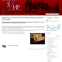 SfHP Sté française Histoire delaPolice