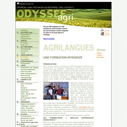 Bienvenue à Odyssée Agri - Formation