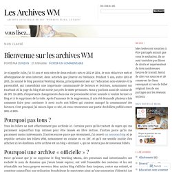 Bienvenue sur les archives WM