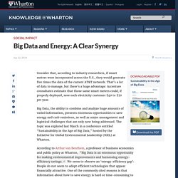 Big Data and Energy: A Clear Synergy