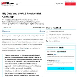 Big Data and the U.S Presidential Campaign