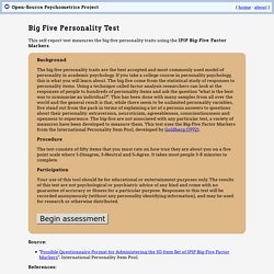 Big Five Personality Test