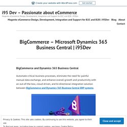 BigCommerce – Microsoft Dynamics 365 Business Central