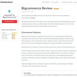 Bigcommerce Review 2015 - Site Builder Report