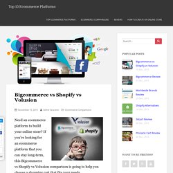 Bigcommerce vs Shopify vs Volusion - Which Is The Best?