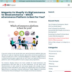 Magento Vs Shopify Vs BigCommerce Vs WooCommerce - Which eCommerce Platform Is Best For You? - CSSChopper