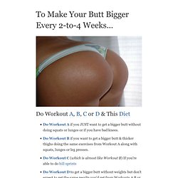 How To Get a Bigger Butt Every 2-to-4 weeks (with or without weights)