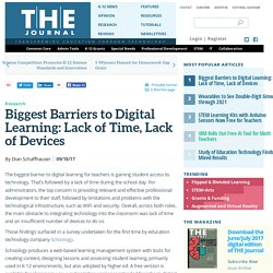 Biggest Barriers to Digital Learning: Lack of Time, Lack of Devices