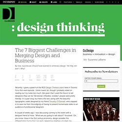 The 7 Biggest Challenges in Merging Design and Business