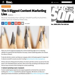 The 5 Biggest Content Marketing Lies