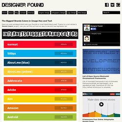 The Biggest Brands Colors in Image Hex and Text « Designer Found @DesignerFound.com