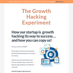 Growth Hacking Guide - How our startup is using growth hacking (and how you can copy us)