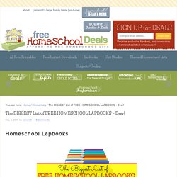 The BIGGEST List of FREE HOMESCHOOL LAPBOOKS - Ever!