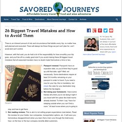 26 Biggest Travel Mistakes and How to Avoid Them