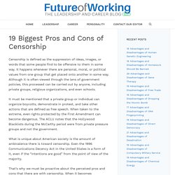 19 Biggest Pros and Cons of Censorship