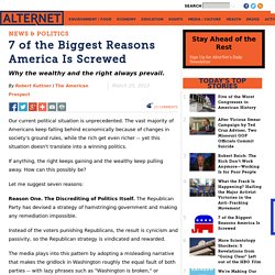 7 of the Biggest Reasons America Is Screwed