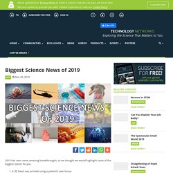 Biggest Science News of 2019